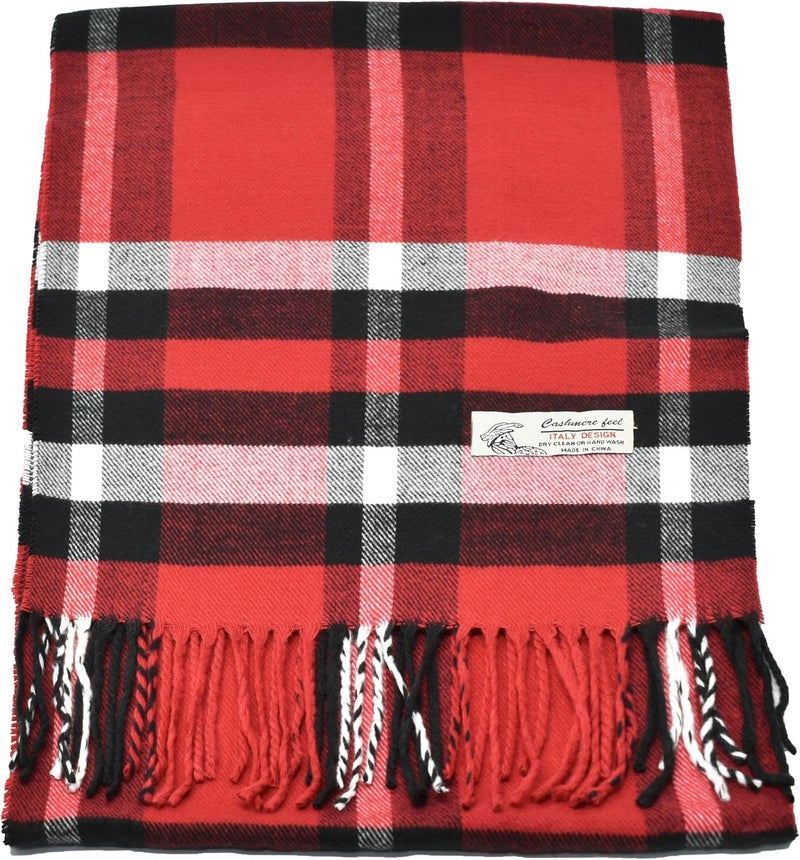 Glory Max Classic Plaid Striped Luxurious Checked Pattern Winter Scarf For Men Women Soft Cashmere Feel 72"x12" - Image 3